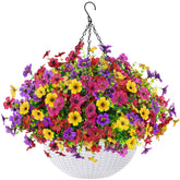Der Rose hanging flowers basket assembly with handcrafted detail for patio and balcony display.