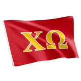 Desert Cactus Chi Omega flag front view for dorm or tailgate decor