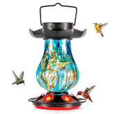 DesGully solar-led hummingbird feeder color cycle lights your garden at night