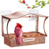 DesGully window bird feeder with strong suction cups for stable viewing.