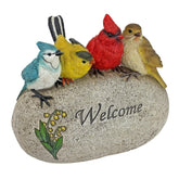 Design Toscano Birdy Welcome stone front-yard statue adds cheerful curb appeal.