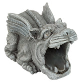 Design Toscano Roland gargoyle downspout extension channels rain away from the foundation.