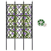 DEVISEFUN 5.25ft metal garden trellis assembly demonstrates a sturdy frame for climbing vines.