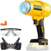 DEVTBLUN cordless leaf blower with DeWalt 20V battery compatibility for flexible outdoor cleaning
