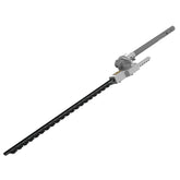 DEWALT head hedge trimmer pole 22in in use for tall hedge trimming