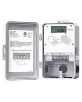 DEWENWILS pool pump timer front view for reliable outdoor scheduling.