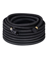 DEWENWILS soaker hose 75ft coils neatly for even root watering across vegetable beds
