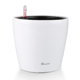 Dexceder self-watering planter in glossy white for modern interiors