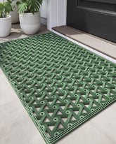 DEXI front door mat 24x36 green with non-slip backing, a safer entrance.