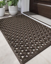 DEXI front door mat outdoor rubber 24x36 demonstrates durable protection and clean entry.