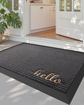 DEXI front door mat outside entrance traps dirt and moisture at the door.