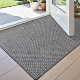 DEXI Ultra Thin Door Mat at the entryway traps dirt and moisture.