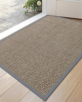DEXI Ultra Thin Entryway Doormat front view shows low-profile, door-friendly edge