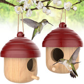 DFANG 2-pack window view bird houses for easy indoor viewing and balcony placement.
