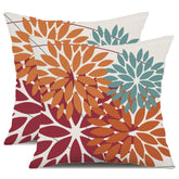 DFXSZ burnt orange geometric outdoor pillow cover for patio décor and protection.