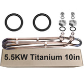Dgqtrx 5.5kW titanium hot tub heater element close-up for durable spa heating.