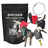 DHEISHA 15-piece heavy equipment key set in packaging for quick on-site access