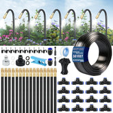 Dianrui 360° curved garden irrigation system provides comprehensive coverage for lawns and beds.