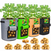 DiCandle potato grow bags with flap window for easy harvest and root checks.