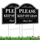 DIESOTT Keep Off Grass sign - front view, high visibility for lawn safety.