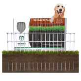 Dig Defence Original Barrier Fence yard installation demonstrates effortless no-dig setup.
