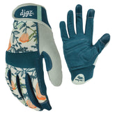 DIGZ women's garden gloves with coral floral pattern, stylish yet durable for daily gardening