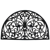 DII rubber doormat with half-round wrought-iron motif traps dirt at entry