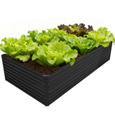 DIIYIV 8x4x2ft galvanized raised garden bed demonstrates ample space for vegetables and herbs.