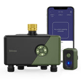 Diivoo 4 Zone Water Timer with brass inlet for durable outdoor use