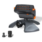 Diivoo mini turbo oscillating sprinkler base view illustrating weighted base stability for even watering.