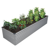 DIIYIV galvanized raised garden bed assembly demonstrates a sturdy, tool-free setup for outdoor planting.