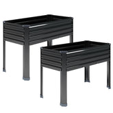 DIIYIV galvanized raised garden bed with legs for easy elevated planting in any outdoor space.