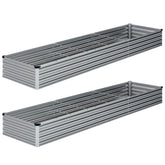 DIIYIV galvanized raised garden bed rectangle two-piece set for outdoor planting