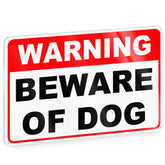 DIMARONGTON beware of dog sign 8x12 mounted on fence for clear warning.