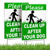 DIMARONGTON dog sign 12x8 double-sided improves visibility from both directions.