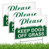 DIMARONGTON 6x9 double-sided yard sign clearly communicates a polite reminder to keep dogs off the grass.