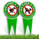 Dimarongton no dog poop sign 12x6 keeps yards cleaner by signaling dog walkers