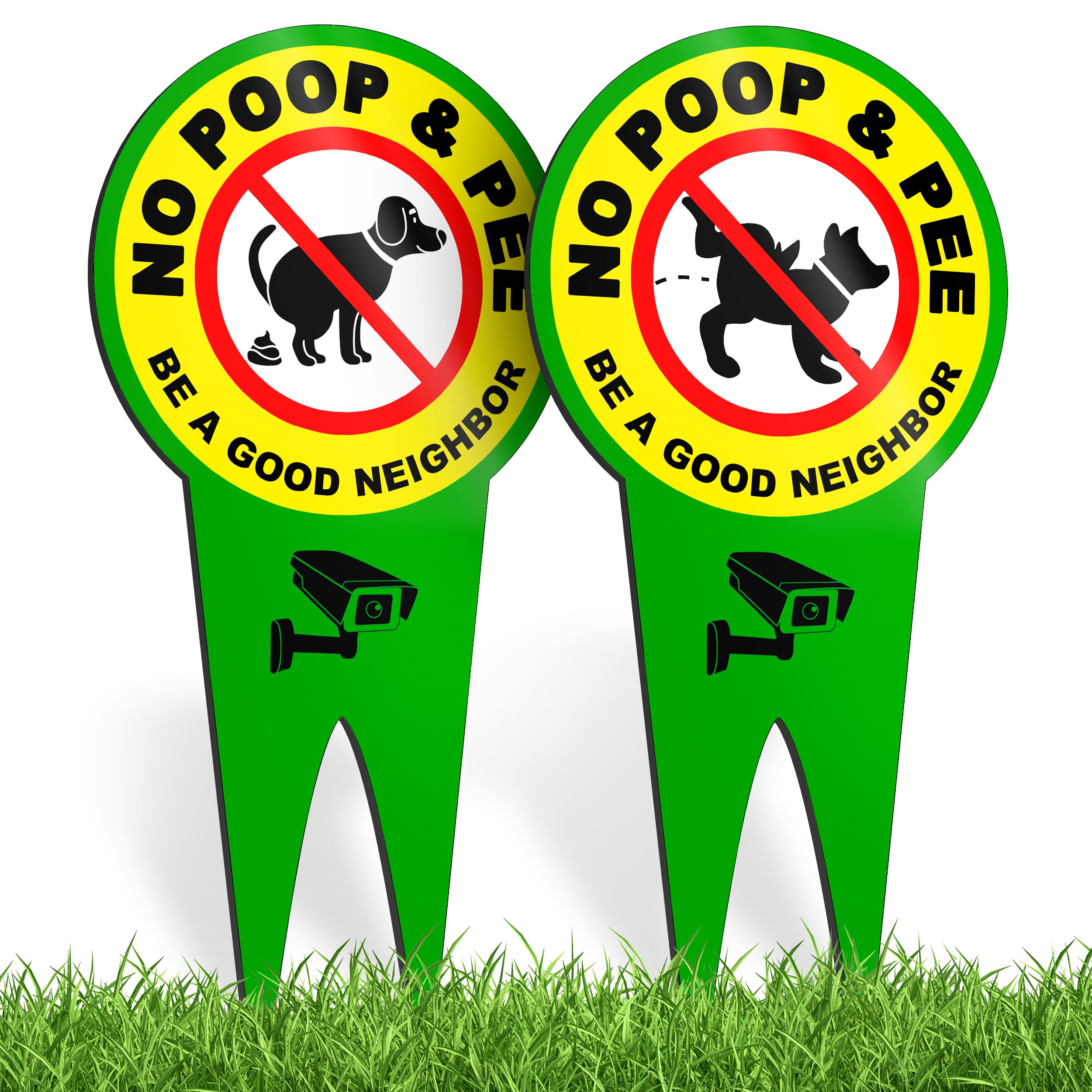 DIMARONGTON no dog poop sign yard 12x6 helps deter pets.