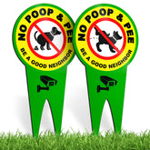 DIMARONGTON no dog poop sign yard 12x6 helps deter pets.