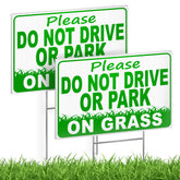 DIMARONGTON no-drive sign, double-sided for clear visibility to deter grass parking.