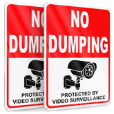 Dimarongton no dumping signs 7x10 on private property for clear deterrence.