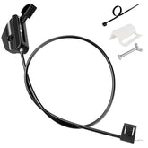 Dinlon 49447 lawn spreader cable assembly on bench for precise control during spreading