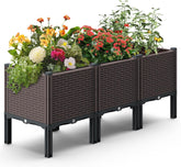 DIZAIGOGO raised garden bed outdoors for vegetables and herbs with durable weather resistance.
