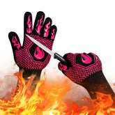 DKHDBD BBQ Fireproof Gloves show grip-focused design for secure handling of hot tools.