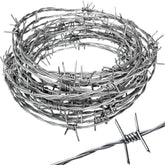 Dlh Western Real Barbed Wire 25ft long piece for reliable outdoor fencing and deterrence.