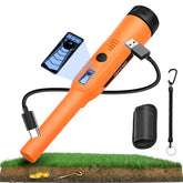 Dmyond pinpointer with rechargeable battery for longer treasure hunts.