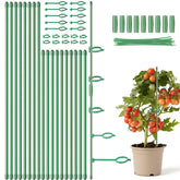 Dntorx 18-piece plant stakes set keeps plants upright and supported.