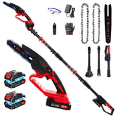 Dnveey 2-in-1 pole saw with extendable reach for safe overhead pruning