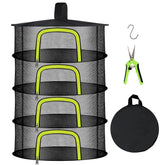 Doacpcr 4-layer drying rack assembly shows spacious herb levels for even air circulation