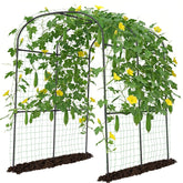 DoCred tall garden arch trellis front view showing welcoming garden entry